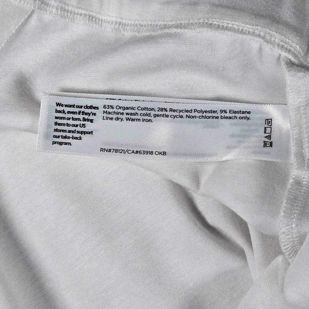 Eileen Fisher White Organic Cotton‎ Blend Tapered Ankle Pants Womens Medium